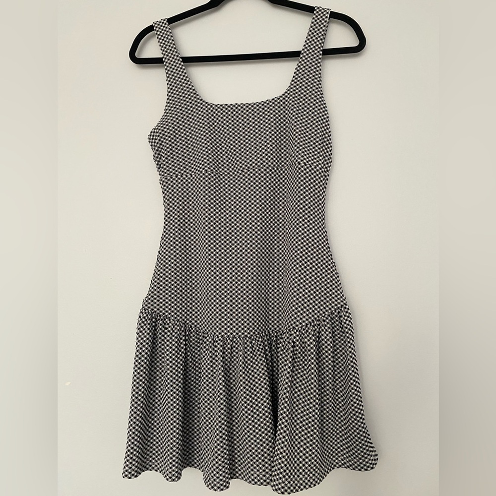 NWT White Fox black and white gingham dress size XL
